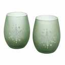 Table Tops Gallery 2 Piece Green Snowflake