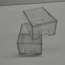 ZHIAI 2 Pack Clear Stackable Cosmetic Organizer, Acrylic Drawer, Plastic Organizer for Dresser, Vanity, Kitchen Cabinet, Pantry, Home Organization and Storage