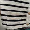 MakeMeChic Women's Cardigan Sweaters Striped Long Sleeve Button Down Fall Cardigan Sweaters Lightweight Trendy, M