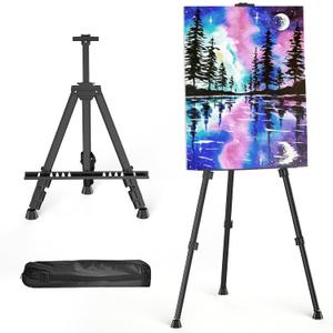 Easels for Painting Canvas, Aredy 66" Art Easel for Drawing, Portable Painting Easel Stand, Metal Table Top Easel