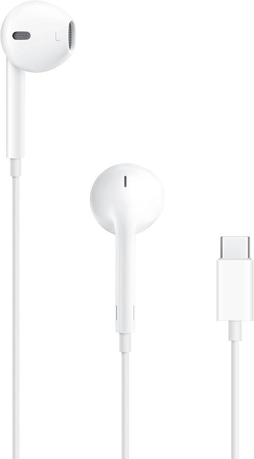 Apple EarPods Headphones with USBC Plug, Wired Ear Buds with Builtin Remote to Control Music, Phone Calls, and Volume