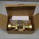 Haidms Gold Door Knobs Interior, Zinc-Alloy Heavy Duty Round Brushed Gold Privacy Door Knobs for Bedroom Modern Bathroom Interior Door Lock Bulk(6 Pack)