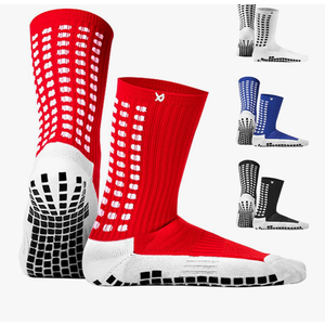 Lux Dual Grip Socks - Soccer Grip Socks for Men and Women. GripArray Performance & Comfort L