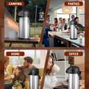 Esemoil Coffee Carafe for Keeping Hot, 102oz/3L Large Capacity Airpot Coffee Dispenser with Pump, Insulated Stainless Steel Thermal for Hot/Cold Water Liquid Tea Chocolate for Hot Cocoa for Parties