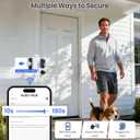 Veise VE027-K Built-in WiFi Smart Lock with 2 Knob, Fingerprint Keyless Entry Door Lock Handle Set for Front Door, App Remote Control, Electronic Digital Keypad Deadbolt, IP65 Waterproof, Matte Black