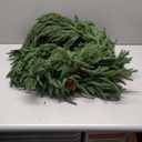 SHareconn 9FT Lush Norfolk Pine Garland Decorations, Thick Real Touch Artificial Greenery Garland for Mantle Fireplace Table Stairs Railing Front Door Indoor Outdoor Holiday Christmas Decor, Green