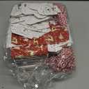 Maxcheck 100 Pack Christmas Cookie Boxes with Window - 4 x 4 x 2.5 Inches Treat Boxes for Bakery, Candy, Party Favors - Includes Twine and Gift Tags