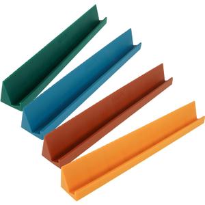 4PCS Silicone Domino Racks for Adults 10x1.18x1.18 inches, 3 Tilt Options Anti-Slip Domino Holders for Multiplayer Family Game Nights, Compatible with Double-Six Dominoes (Dominoes NOT Included)