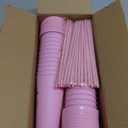Kochorie 24 Pack 24 OZ Graduation Plastic Cups with Lids and Straws Reusable Party Cups Thick Plastic Congrats Grad Tumbler Bulk for Class of 2026 Graduation Party Supplies, Pink