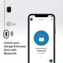 Yale | LiftMaster Smart Lock with Touchscreen Deadbolt- Works with myQ App & Key by Amazon in-Garage Delivery when paired with Smart Garage Hub (sold separately), Satin Nickel