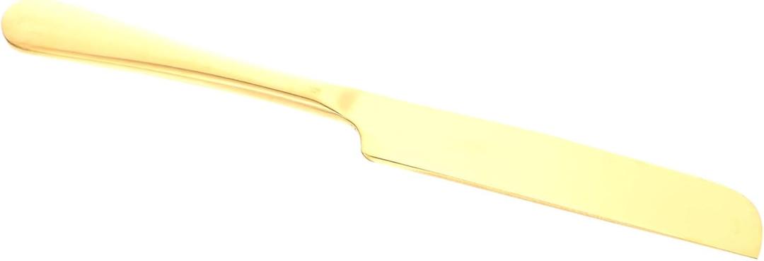 Stainless Steel Bread Cutter Ergonomic Handle Reusable Slicing Tool for Toast Cake and Butter for Home Baking and Parties Easy to Clean Kitchen Tool (Golden)