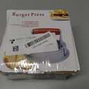 Hamburger Press Patty Maker, 3-in-1 Adjustable Burger Shaper Mold (1/2 lb, 1/3 lb, 1/4 lb) with 10 Parchment Papers, Cast Aluminum Stuffed Burger Ring & Slider Maker, Non-Stick & Easy Clean