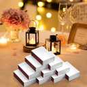 100PCS Blank Match Boxes, 2.25 x 1.42 x 0.59in Bulk Blank Matchboxes DIY White Storage Containers Holders with Double-Sided Striker for Guests Wedding Bridal Shower Baby Shower (No Matches Included)