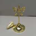 3 Pcs Christmas Bow Taper Candle Holders, 3 Size Gold Christmas Candlestick Holders, Xmas Candle Holder Vintage Decorative for Table Centerpiece Mantel Decor Holiday Housewarming Gifts