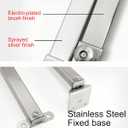 Window Hinges, Casement Window Stays, Casement Window Stopper, Casement Window Brace, Casement Window Lock, Angled Fixed Base, Sprayed Silver Style, 02 Model, 6 Fixed Slots, 1 Pair