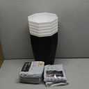 Krijuess 10Pack Office Trash Can with 375 Counts/ 25Rolls Trash Bags, 1.8 Gallons Small Trash Can Bulk for Bathroom, Small Bathroom Garbage Can for Bathroom, Bedroom, Office, Kitchen (5White, 5Black)