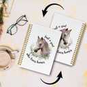 Horse Journal Notebook - Farmhouse Animal Floral Notebooks College Ruled for Work School, Horse Gifts for Lovers Women, Office Supplies, Hardcover Spiral Notebook 5.5"x8.3"