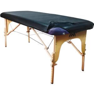 Professional Waterproof Massage Table Cover - 32Inch Square 100% PU Leather, Wipeable Reusable Protector for Spa & Clinic (Black, 1-Pack)