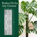 THICCLY V2 GrowPole Large 5 Pcs - Front Opening Clear Moss Poles for Climbing Plants, D-Shaped Moss Pole for Monstera Plant Support Plant Climbing Pole, Plastic Plant Pole Support for Philodendron