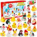 Christmas Advent Calendar 2025 for Kids 24 Days Christmas Countdown Calendar with Rubber Ducks Bath Toys Xmas Party Favors Fun Toys Gifts for Kids Boys Girls Toddlers Children Teens Friends Xmas