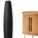 Floor Vases, Tall Floor Vase 23.6 inch (60CM, 1.96FT) Tall Vases, Sturdy Black Vase for Living Room Decor, Resin Black