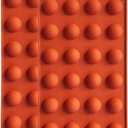 BUSOHA 24 Cavities Semicircle Silicone Molds - Mini Semi Sphere Round Dome Fondant Mold, Bomb Teacake Baking Pan for Cake Decoration, Chocolate Candy Gummy Mousse Jelly Pudding Ice Cube Tray, Set of 2