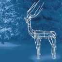 Brite Star 48 Inch Tall Reindeer Buck Christmas Outdoor Decorations - LED Light Christmas Decoration for Yard and Patio, Indoor and Outdoor Christmas Décor