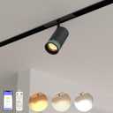 Adjustable Focus Spotlight, 18W CCT Magnetic Track Light Head