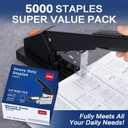 Deli Staples, Premium Heavy Duty Staples for Heavy Duty Staplers, 3/8'' Length, 70 Sheet Capacity, 100/Strip, 5000/Box