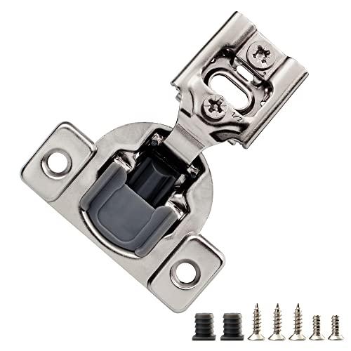 STIANC 60 Pack 1/2" Overlay 2D Soft Close Hinges for Face Frame Kitchen Cabinet, 3 Way Adjustability, Quiet Self-Shut Door,105 Degree