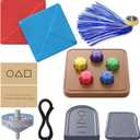 Gonggi Korean Game,Gong-gi,Jebi chagi,Biseokchigi, Paeng-y,DDAKJI,Korean Traditional Play Game Set (1 Pack)