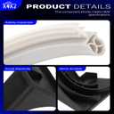 WD08X10057 Dishwasher Door Gasket Seal with Right WD8X227 & Left WD8X228 Corner Baffle Compatible With G-E Ken-more Dishwasher WD08X10014 1088473 AP3798079 EAP958908 PS958908 PS263963