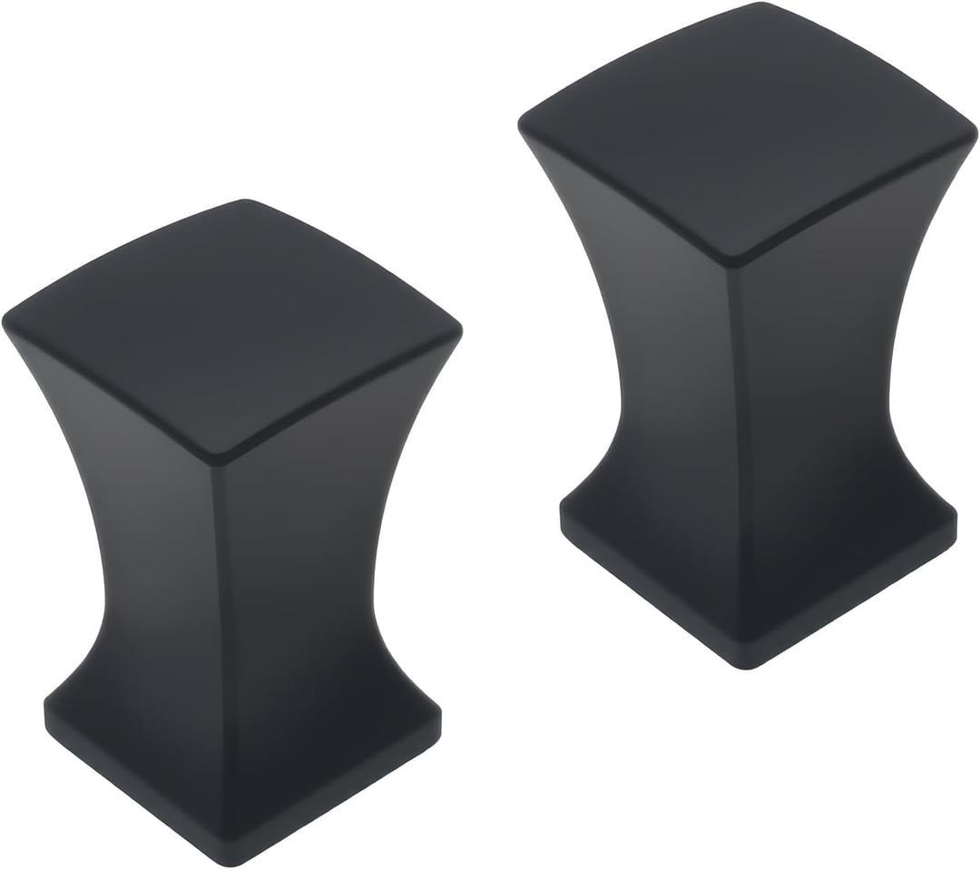 FDXGYH 2 Pcs Finial Caps Knob Lamp Shade Decorations Finials for Lamp Shade Black Harp Lamp Finial Knob with 1/4-28" Base