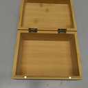 Woiworco Small Bamboo Wooden Box with Hinged Lid, 6.7 x 5.1 x 3.1 inch Natural Wooden Boxes Box for Crafts Art and DIY Hobbies, Decorative Box and Home Storage Wooden Keepsake Box Gift