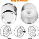 4Pcs 2.95inch Trailer Wheel Center Caps Fit 2.95" Center Bore Truck Trailer RV SUV Wheels Rims, Carbon Steel Silver Hub Covers