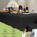 Pureegg Spandex Tablecloth 6ft - 6 Pack, Fitted and Stretch Table Cover for Rectangle Tables, Wrinkle-Resistant and Secure Fabric for Outdoor, Picnic, Party, Wedding, Banquet and Birthday, Black