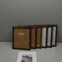 BESCRCL 8x10 Picture Frame Brown Set of 6, Display Pictures 5x7 with Mat or 8x10 Without Mat for Wall Mounting or TableTop
