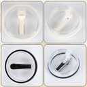 40 oz Tumbler Flip Straw Lid Replacement Compatible with HydroJug, Spill Proof Splash Resistant Tumbler Lids,Leak Proof Tumbler Cover for Cup Accessories,Pack of 2 (Cream White)