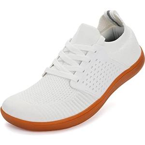 WHITIN Men's Wide Minimalist Barefoot Sneakers | Zero Drop | Midfoot Stability. Size 43