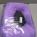 JOLLYVOGUE Calming Small Dog & Cat Bed for Indoor Cats - 20 inches Washable Donut Bed for Kittens & Puppies, Anti-Anxiety Round Fluffy Plush Pet Beds (Fits up to 15 lbs, Purple)