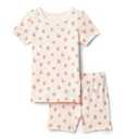 Amazon Essentials x Sofia Grainge Unisex Toddlers' Mommy and Me Short Sleeve Pajama Set, Peach Strawberry Toss, 2T