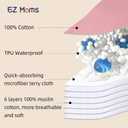 EZ Moms 5 Packs Toddler Potty Training Underwear for Girls and Boys Soft 100% Cotton Thick Absorbent Toilet Training Pants Leakproof Toddler Girl Underwear 3T Pee Pants with Potty Sticker Chart, L