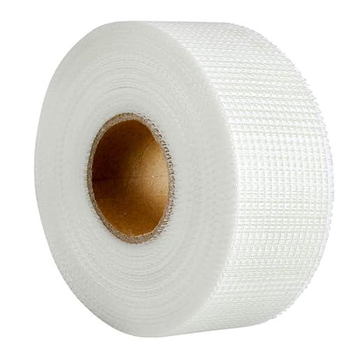 QILIMA Self-Adhesive Fiberglass Drywall Joint Mesh Tape, Fiber Mesh Crack Patch Wall Repair Fabric,2 Inch by 148 Feet White