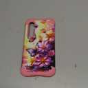 Casetego for Galaxy S23 5G Case,Glow in The Dark Three Layer Heavy Duty Sturdy Shockproof Full Protection Rugged Hard PC+Soft TPU Bumper Case for Samsung Galaxy S23 6.1 inch,Pink Butterfly