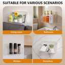 RV Must Haves Camper Must Haves Cabinet Door Organizer - Set of 2 Adhesive Wall Shelves & Shower Caddy for Camper Storage Organization, Space Saving Clear Plastic Organizers for Kitchen Bathroom