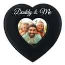 PETCEE Daddy and Me Picture Frame- 4 x 4 Heart Christmas Keepsake Gifts for Dad Daddy Picture Frame Gifts from Daughter Christmas Thanksgiving Birthday Valentines' Day Fathers' Day Gift for Dad Pack Of 2