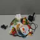 Lighted Christmas Garden Flag 22x13, 8 Modes Double Sided Solar Christmas Decorations Outdoor LED Navidad Flag, Yard Decorations for Xmas Patio Lawn Porch (Snowman Multicolor)