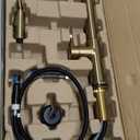 KRAUS Torak Pull Down Kitchen Faucet in Spot-Free Brushed Brass with 2 Function Sprayer, Pre-Attached Water Lines, and Mounting Hardware, KPF-2841SFBB