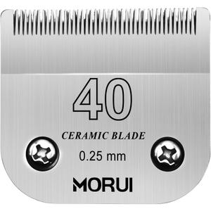 Pet Dog Grooming Clipper Replacement BladeDetachable Ceramic BladeCompatible with Most Andis,Oster A5 Wahl KM Series Clippers Size 40# Blade (Cutting Length (0.25mm) 1/100")