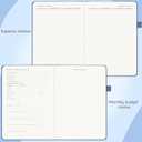 2 x &And Per Se Budget Planner, Monthly Budget Notebook with Expense Tracker, Undated Financial Planner & Bill Organizer Book - A5 Size, Hardcover (Stone Blue)